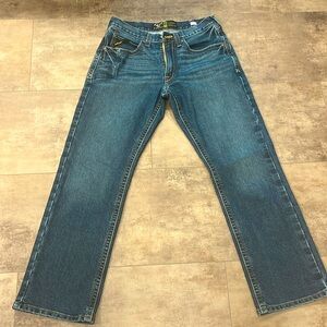 Ariat Men's Rebar M5 DuraStretch Edge Medium Wash  Straight Leg Work Jean